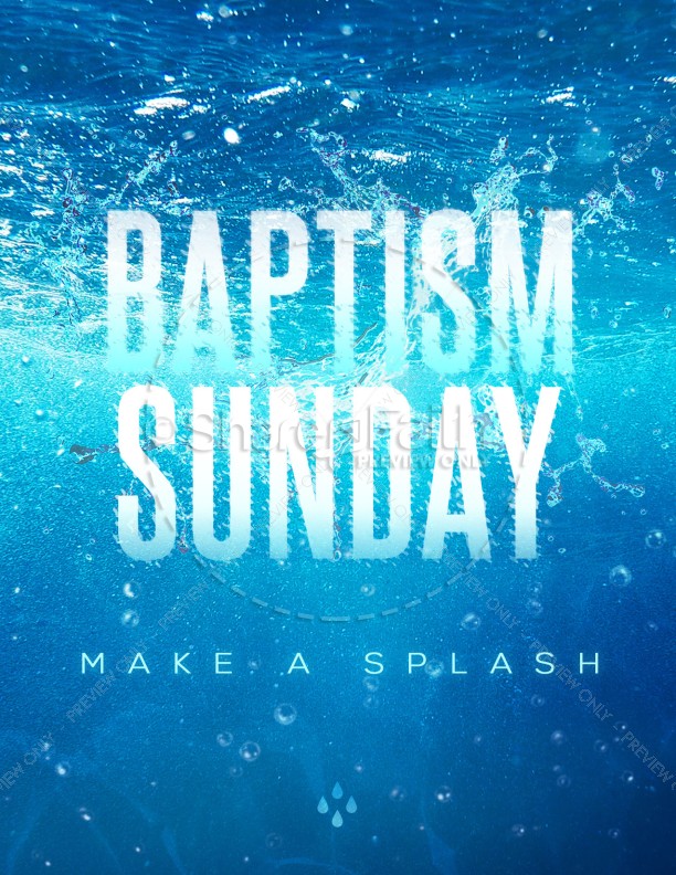 Baptism Sunday Church Flyer Thumbnail Showcase