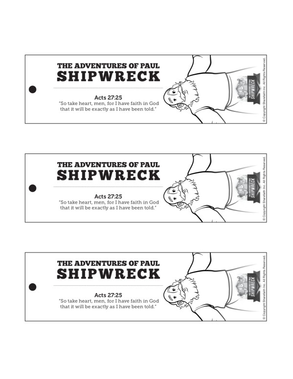 Acts 27 Shipwreck Bible Bookmarks Thumbnail Showcase