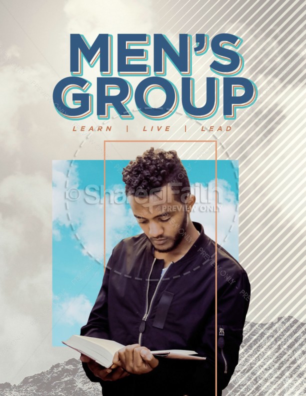 Men's Group Bible Study Flyer Template Thumbnail Showcase
