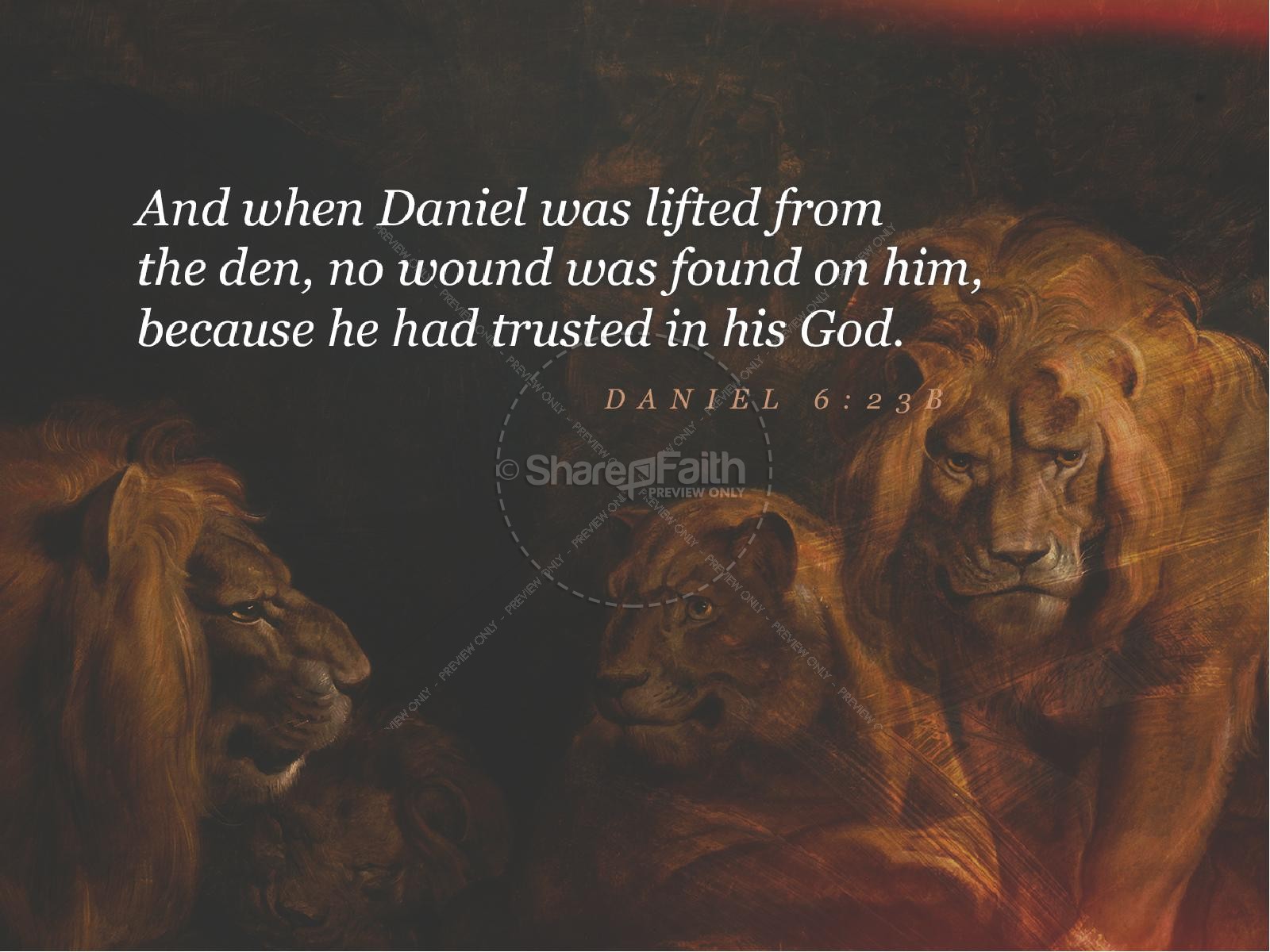 Book Of Daniel Lion's Den Sermon Graphic Thumbnail 4