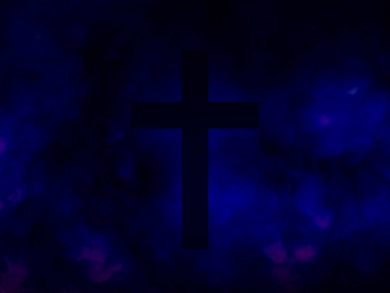Royal Blue Cross Abstract Clouds Worship Background Thumbnail Showcase