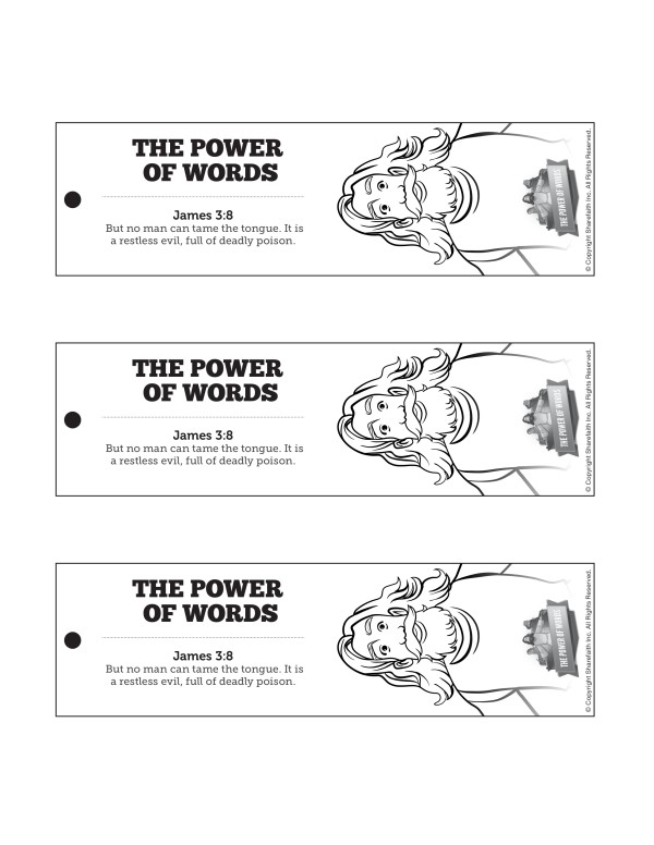 James 3 The Power of Words Bible Bookmarks Thumbnail Showcase