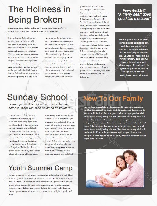 We Love Our Pastors Service Newsletter Template | page 2