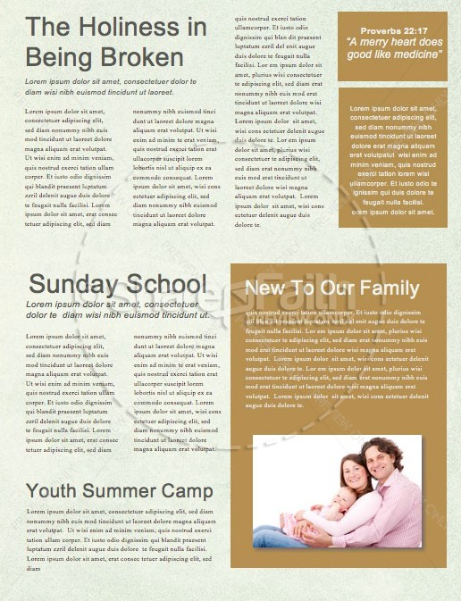 Let's Grow Together Church Newsletter Template | page 2