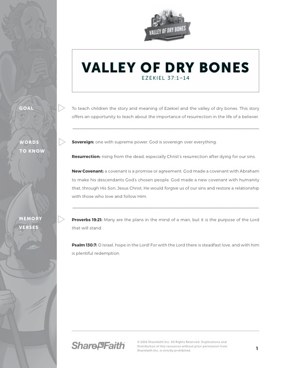 Ezekiel 37 Valley of Dry Bones Curriculum Thumbnail Showcase