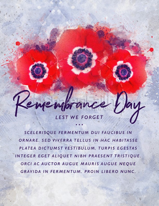 Remembrance Day Service Flyer Thumbnail Showcase