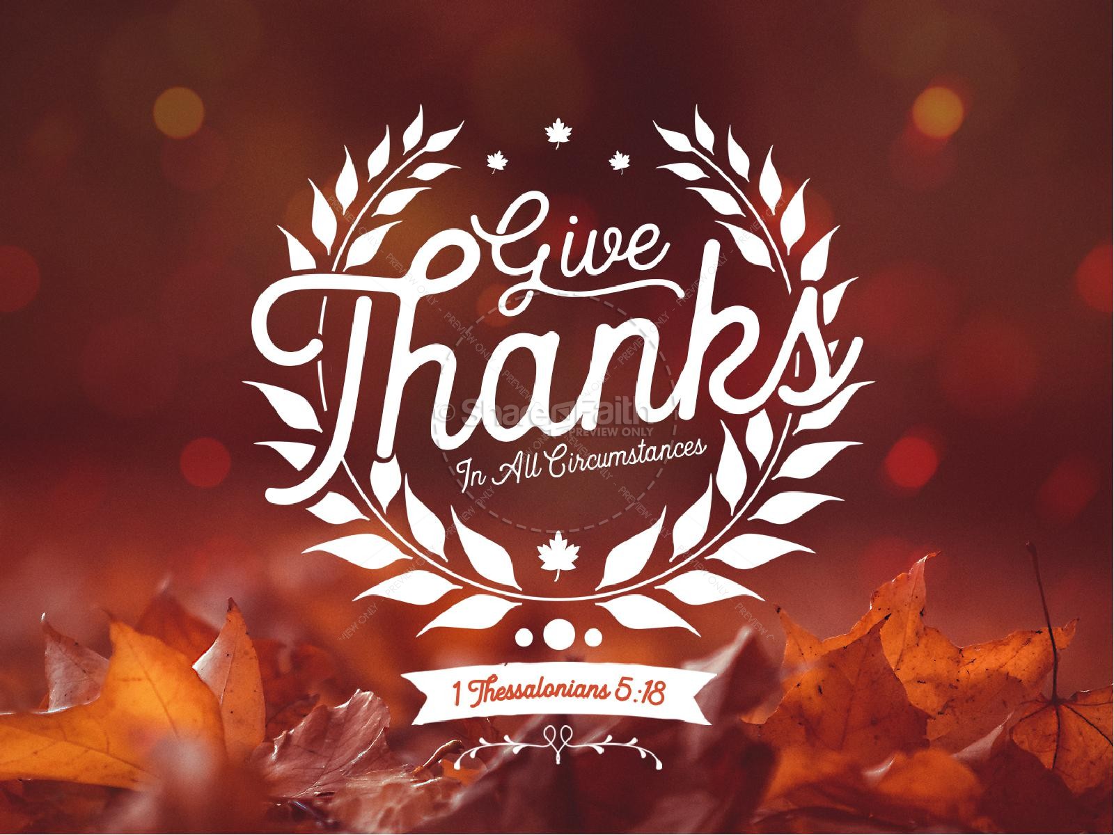 Give Thanks In All Circumstances Graphic Design