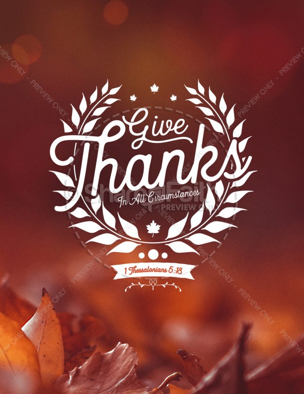 Give Thanks In All Circumstances Church Flyer Thumbnail Showcase