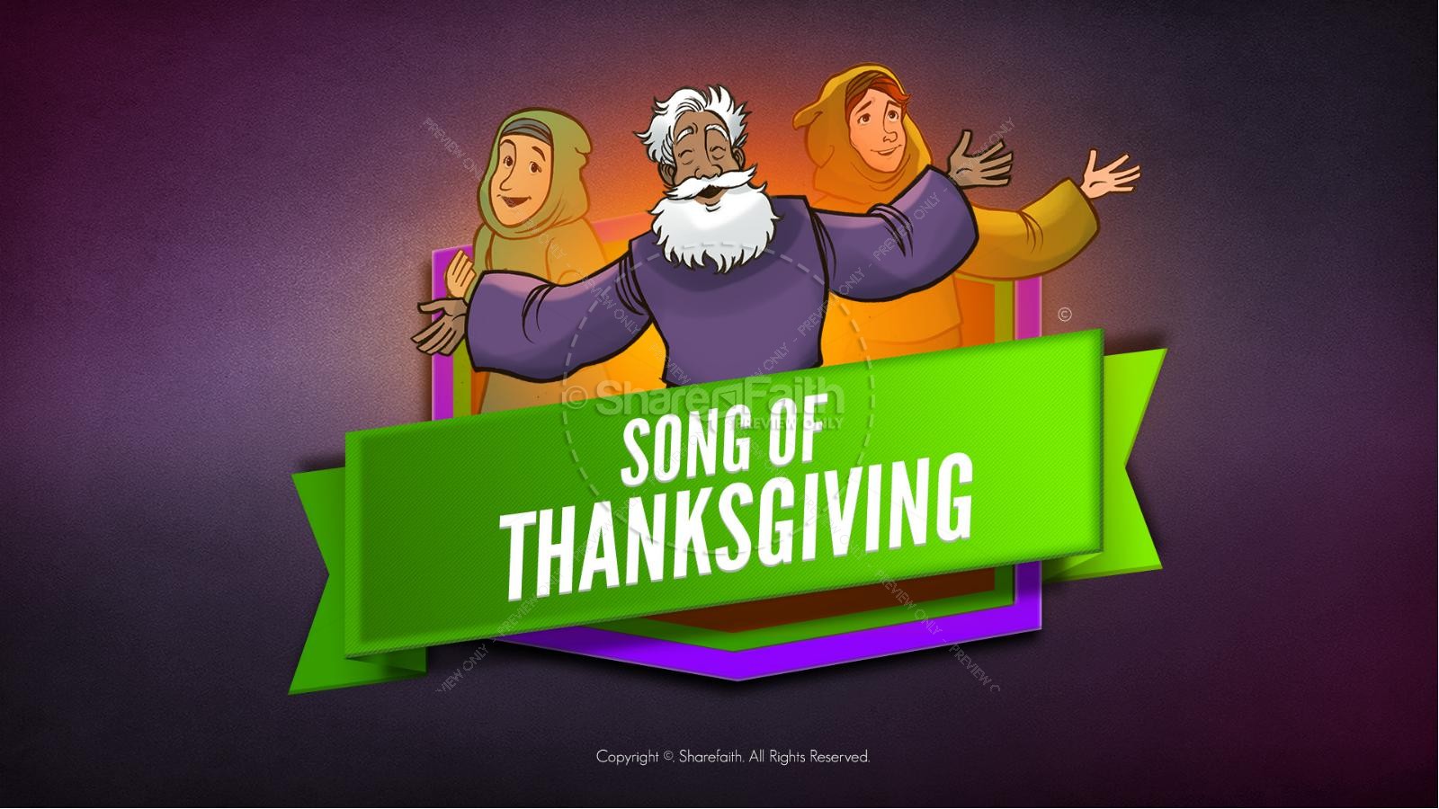 Psalm 107 Song of Thanksgiving Kids Bible Story | slide 1