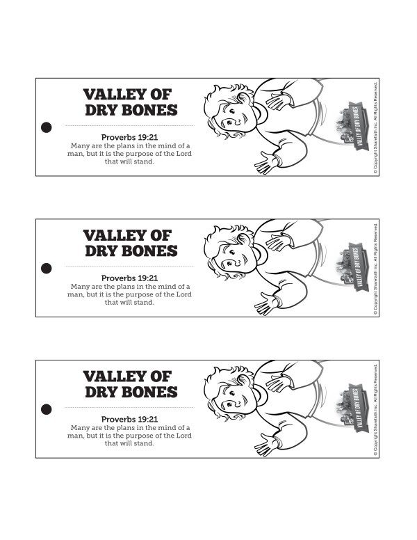 Ezekiel 37 Valley of Dry Bones Bible Bookmarks Thumbnail Showcase