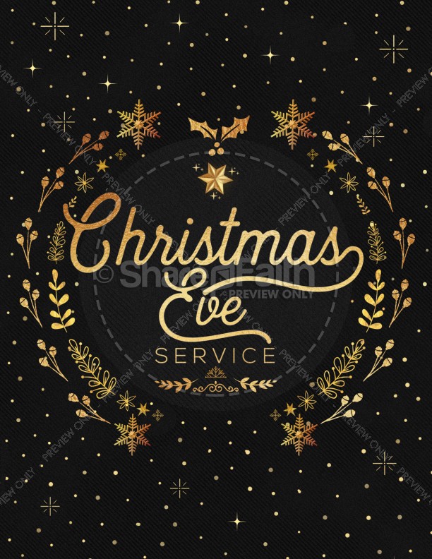 Christmas Eve Service Flyer Template Thumbnail Showcase
