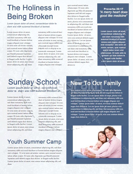 Winter Retreat Snowy Church Newsletter | page 2
