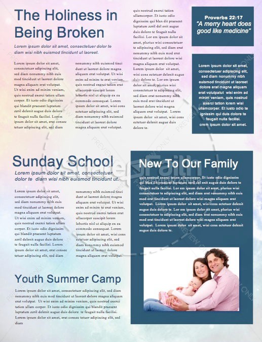 Advent Christmas Church Newsletter Template | page 2