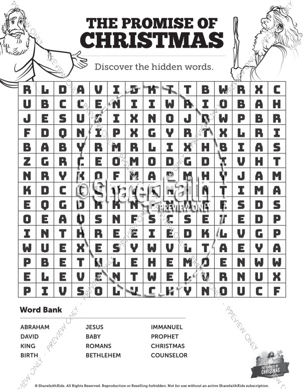 The Promise of Christmas Bible Word Search Puzzles