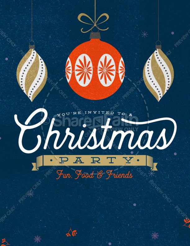 Christmas Party Invitation Flyer Thumbnail Showcase
