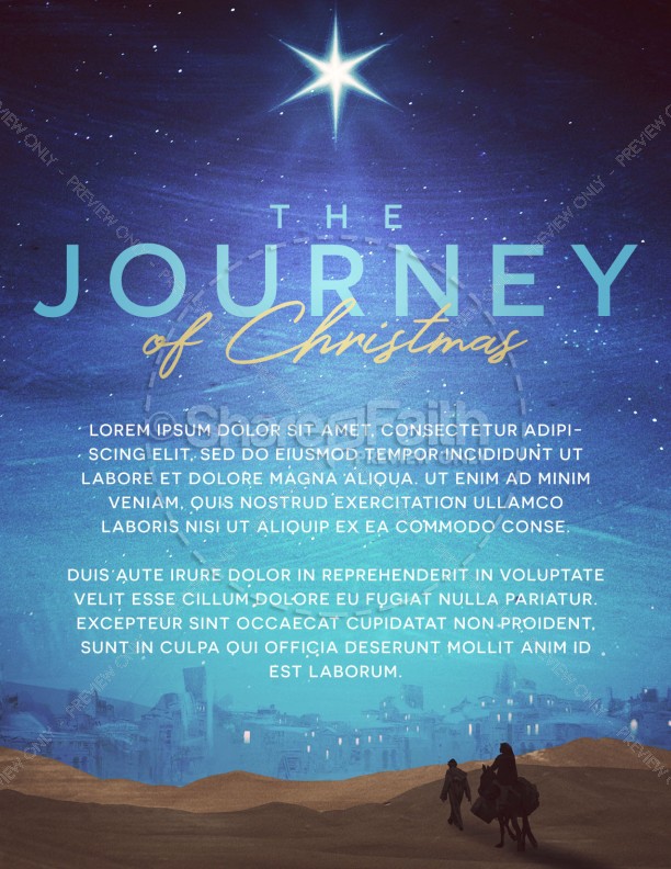 Christmas Journey Church Flyer Template Thumbnail Showcase