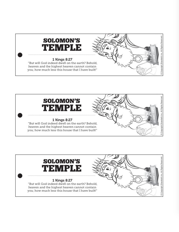 1 Kings 8 Solomon's Temple Bible Bookmarks Thumbnail Showcase