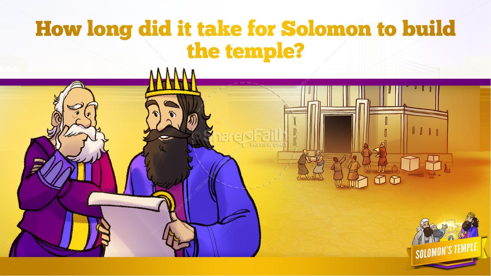 1 Kings 8 Solomon's Temple Kids Bible Story Thumbnail 23