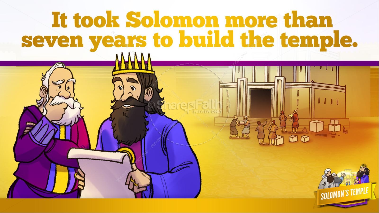 1 Kings 8 Solomon's Temple Kids Bible Story Thumbnail 24