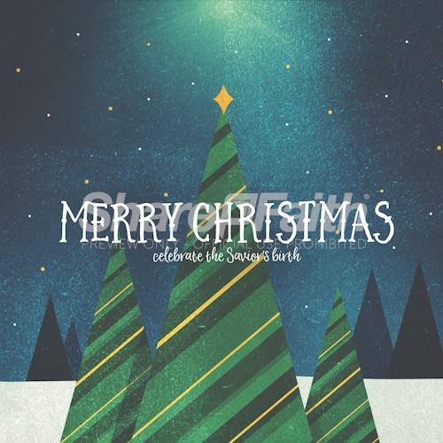 Merry Christmas Tree Social Media Graphic Thumbnail Showcase