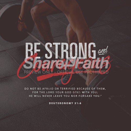 Be Strong And Courageous Social Media Image Thumbnail Showcase