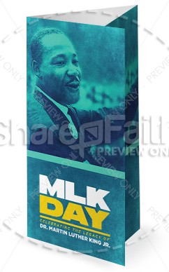 Martin Luther King Jr Day Service Trifold Bulletin Cover Thumbnail Showcase
