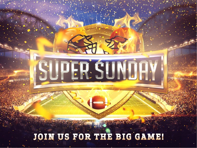 Super Sunday Stadium Graphic Design