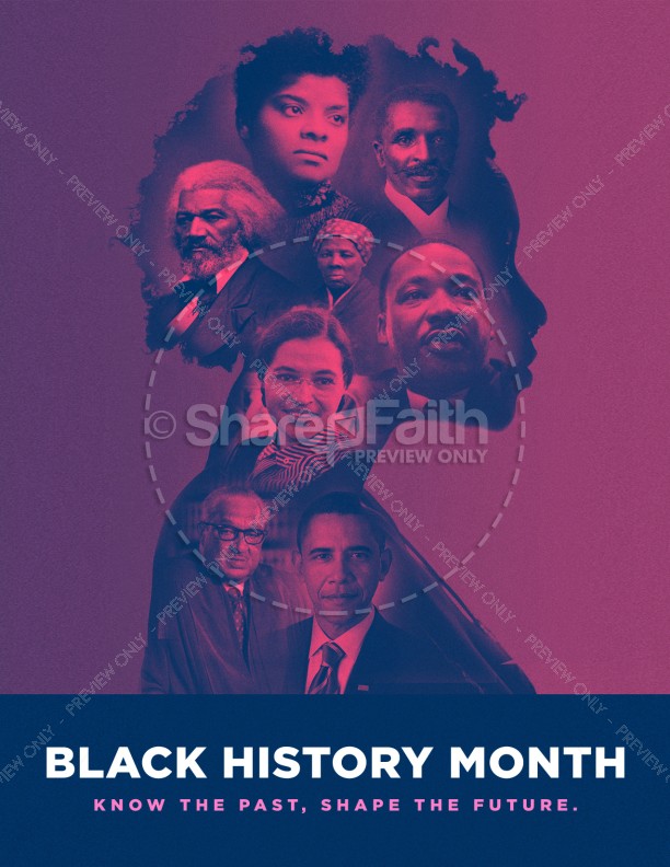Black History Month Church Service Flyer Thumbnail Showcase