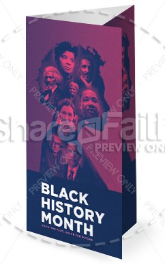 Black History Month Church Service Trifold Bulletin Cover Thumbnail Showcase