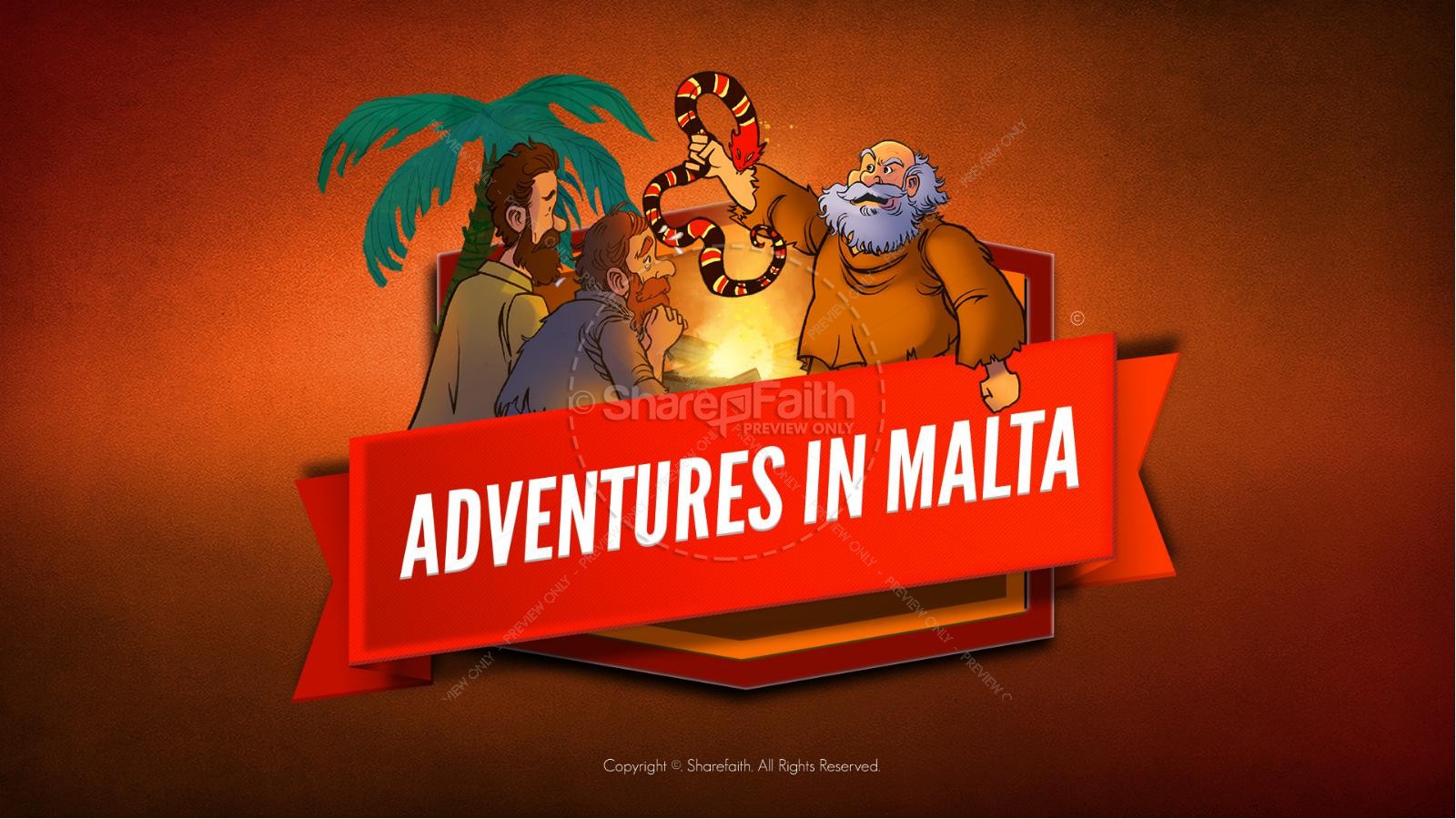 Acts 28 Adventures in Malta Kids Bible Story Thumbnail 1