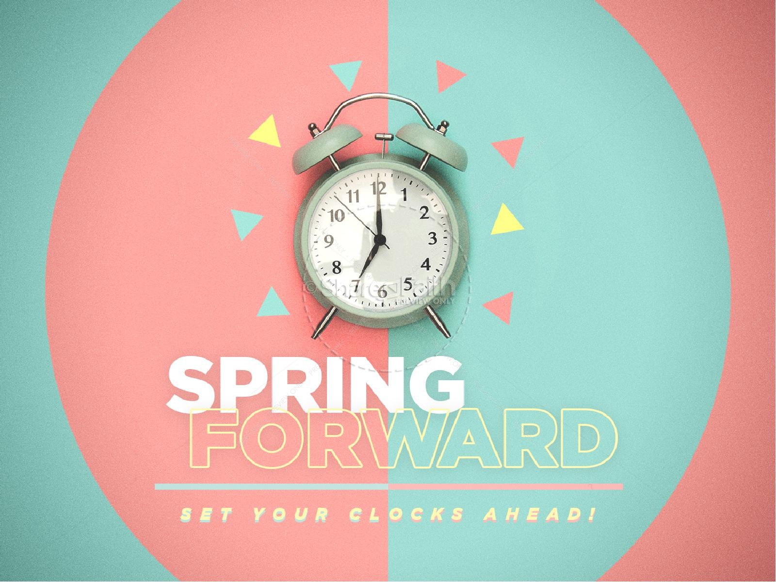 Spring Forward Alarm Clock Graphic Design