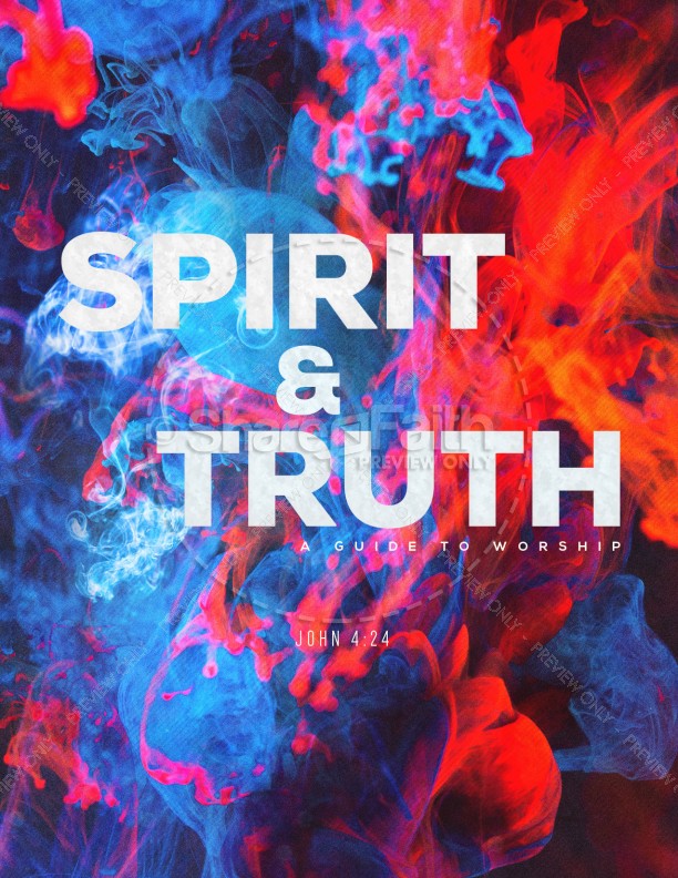 Spirit And Truth Worship Service Flyer Thumbnail Showcase