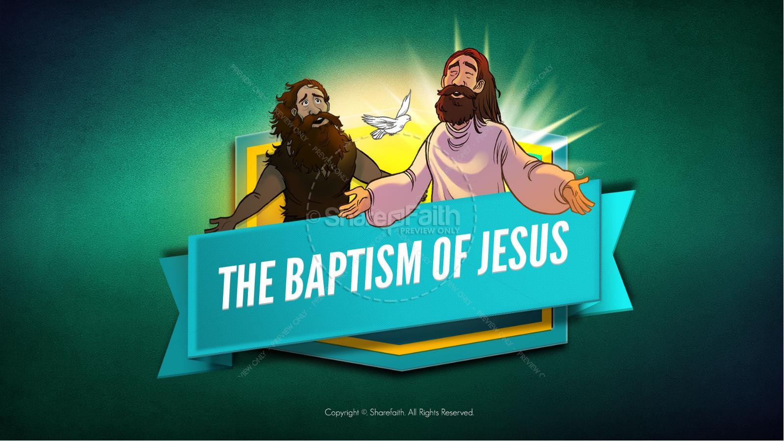 Matthew 3 The Baptism of Jesus Kids Bible Story Thumbnail 1