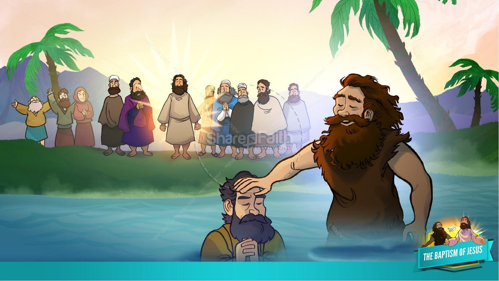 Matthew 3 The Baptism of Jesus Kids Bible Story Thumbnail 22