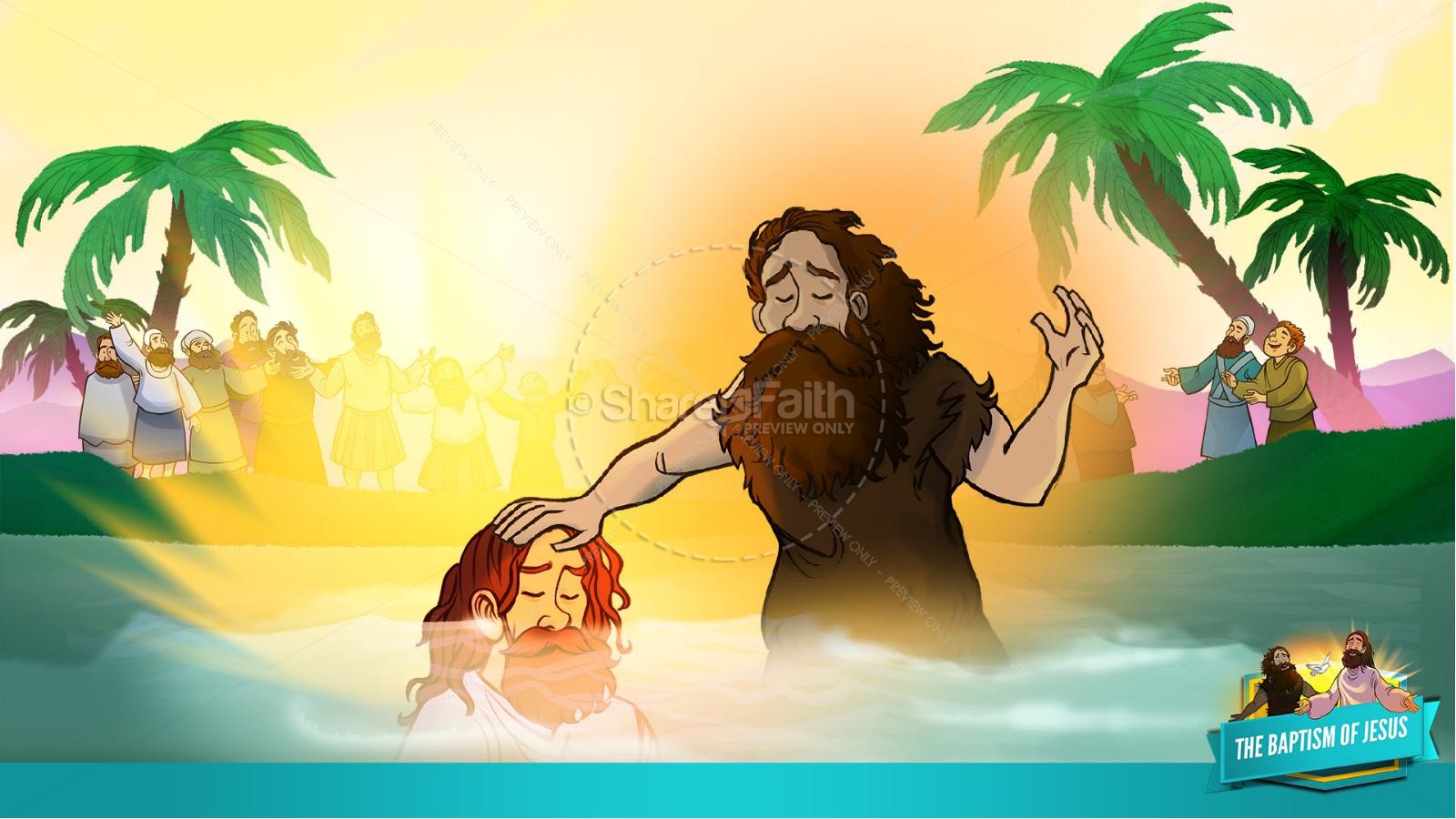 Matthew 3 The Baptism of Jesus Kids Bible Story Thumbnail 30
