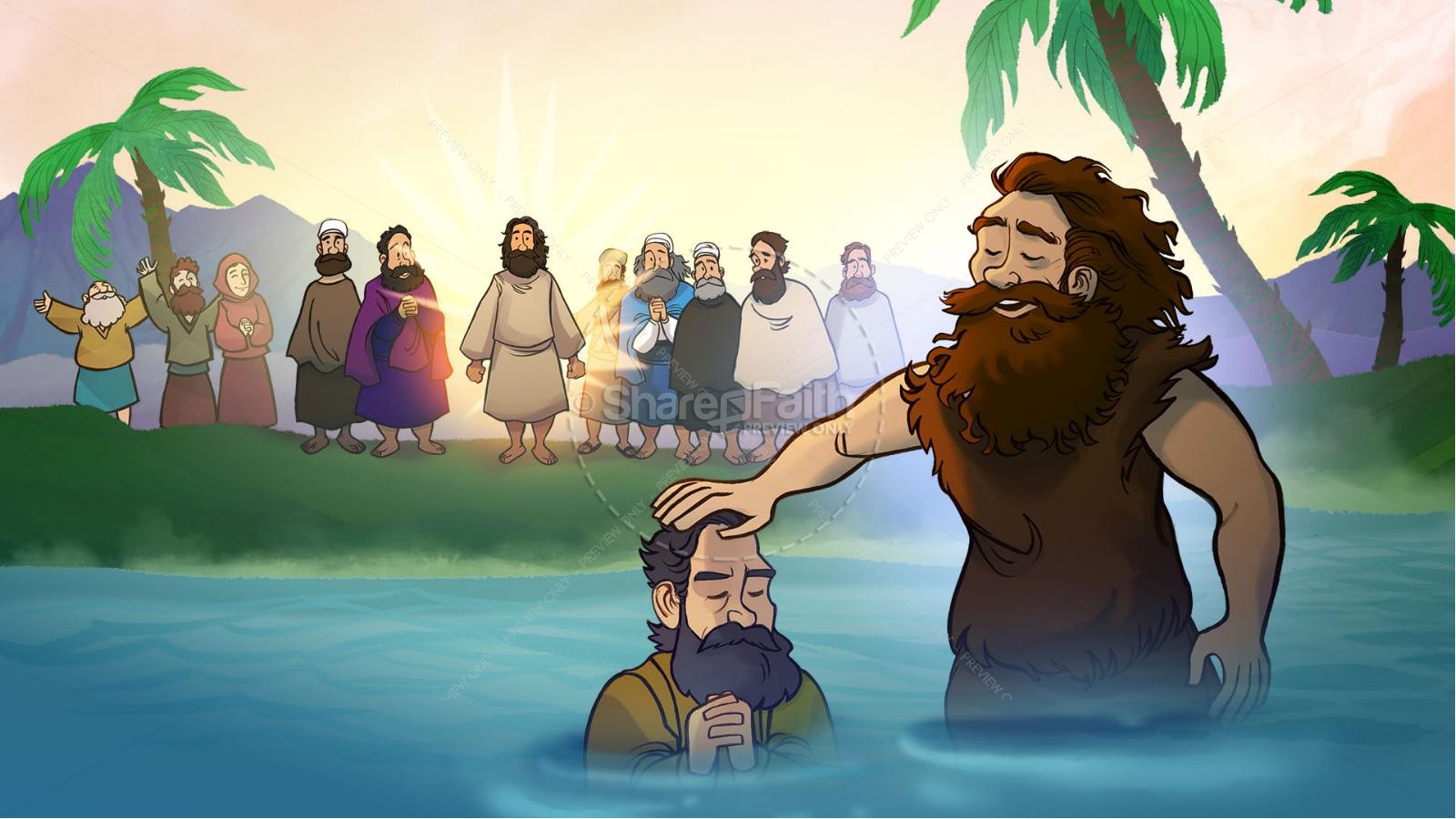 Matthew 3 The Baptism of Jesus Kids Bible Story Thumbnail 5