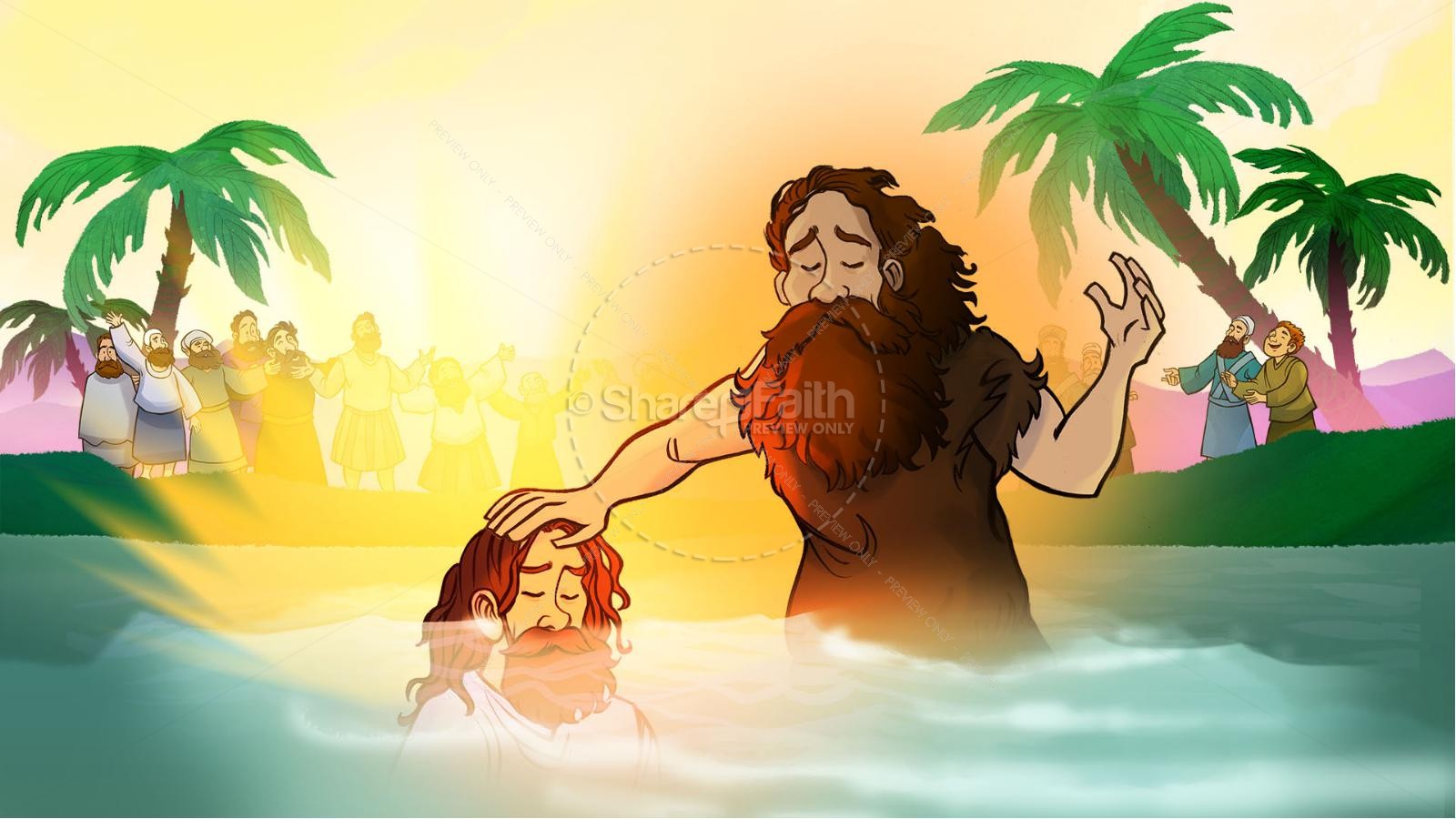 Matthew 3 The Baptism of Jesus Kids Bible Story Thumbnail 7