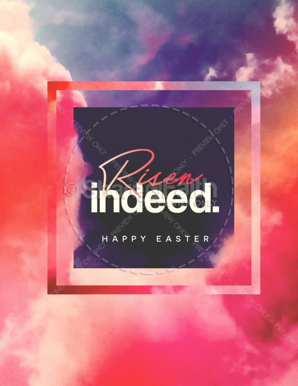 Risen Indeed Easter Church Flyer Thumbnail Showcase