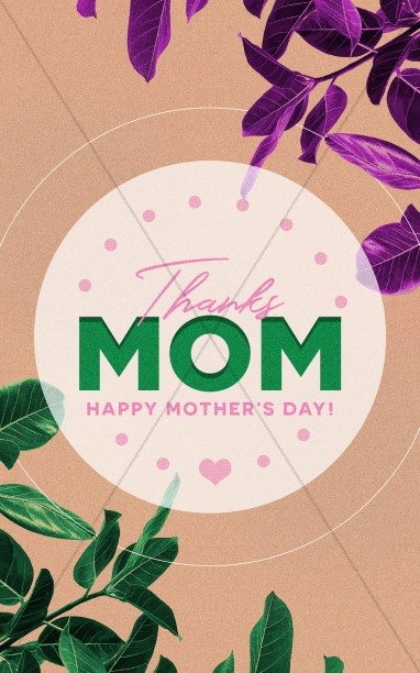 Thanks Mom Mother's Day Service Bulletin Thumbnail Showcase