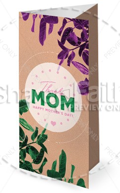 Thanks Mom Mother's Day Service Trifold Bulletin Thumbnail Showcase