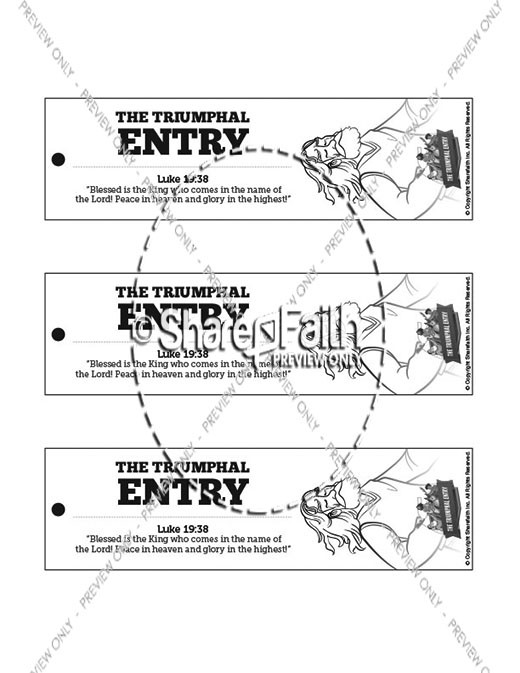 Luke 19 The Triumphal Entry Bible Bookmarks Thumbnail Showcase