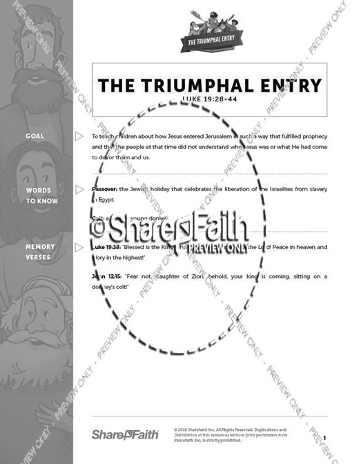 Luke 19 The Triumphal Entry Curriculum Thumbnail Showcase