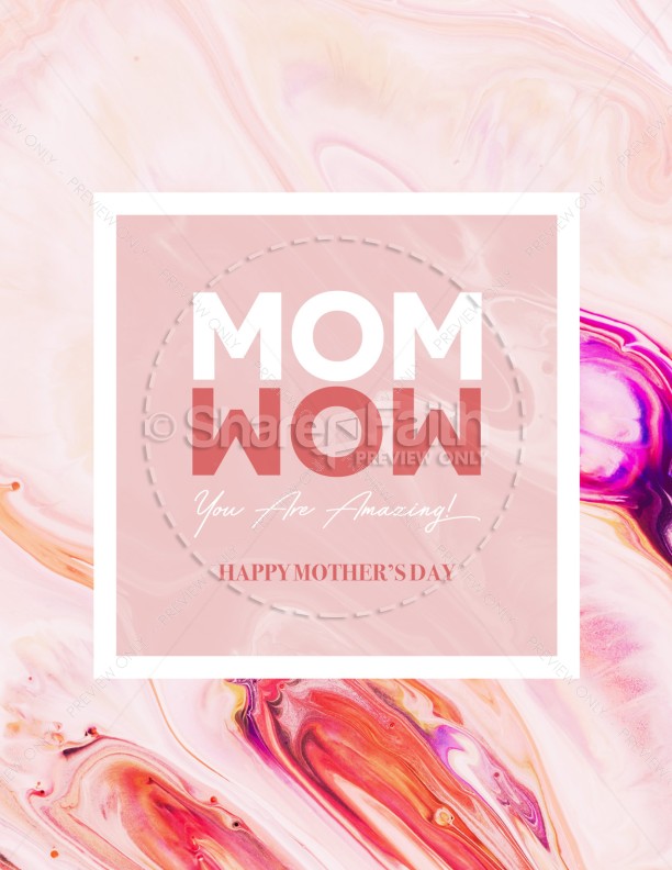 Mom Wow Mother's Day Service Flyer Thumbnail Showcase
