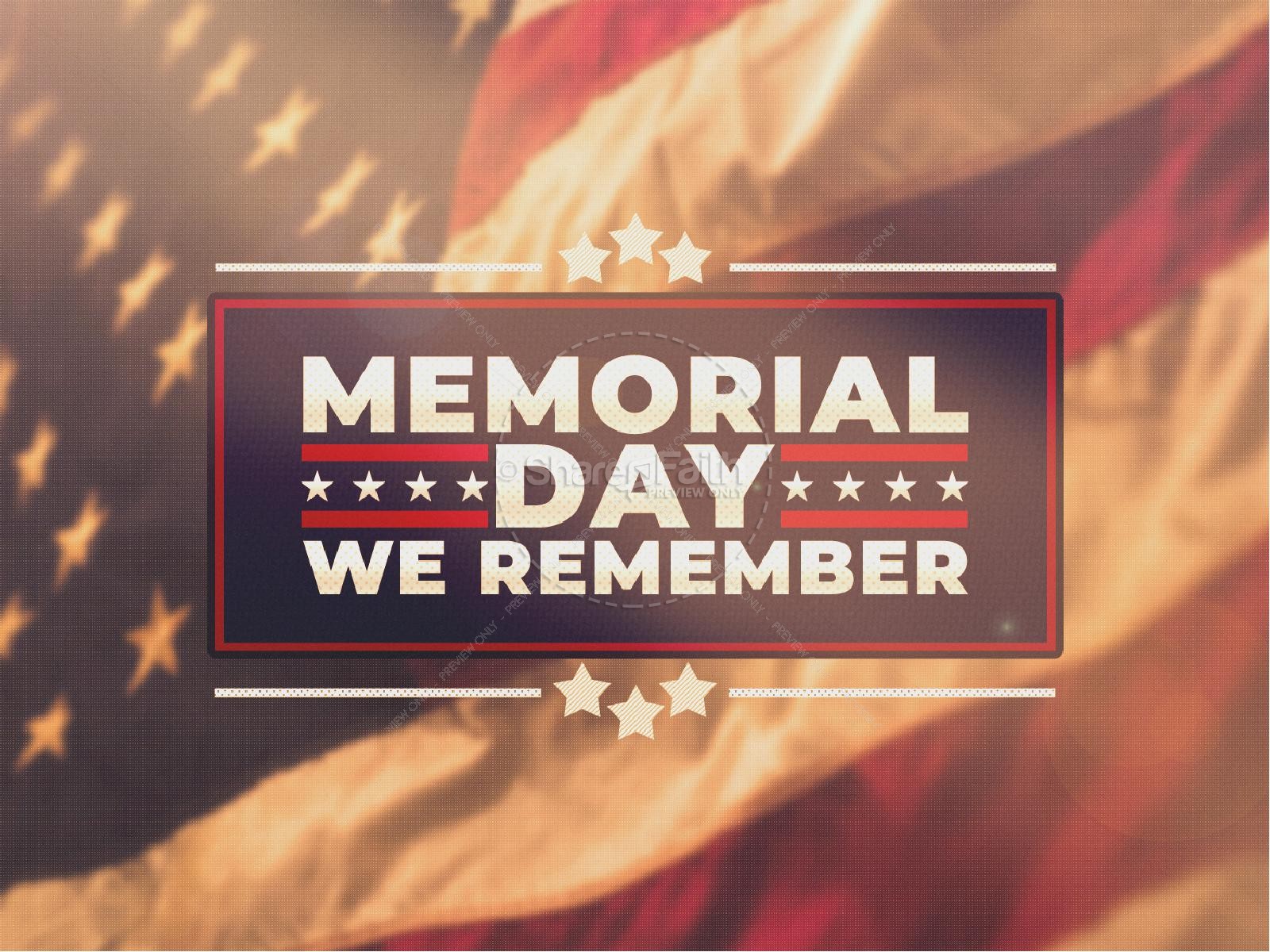 American Flag Memorial Day Service Graphic Thumbnail 1