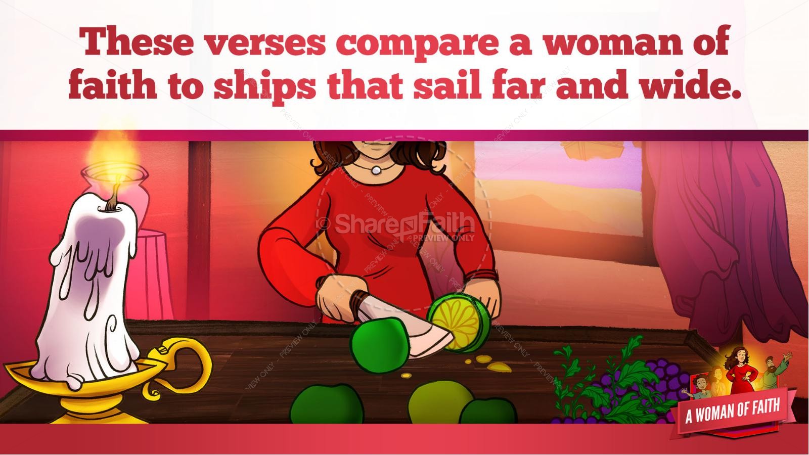 Proverbs 31 A Woman of Faith Kids Bible Story Thumbnail 16