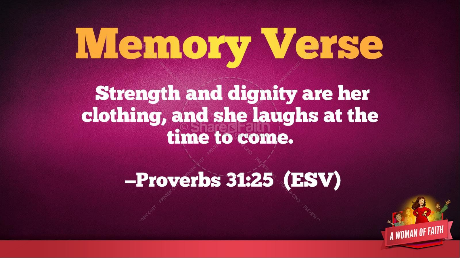 Proverbs 31 A Woman of Faith Kids Bible Story Thumbnail 39