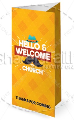 Father's Day Mustache Church Trifold Bulletin Cover Thumbnail Showcase