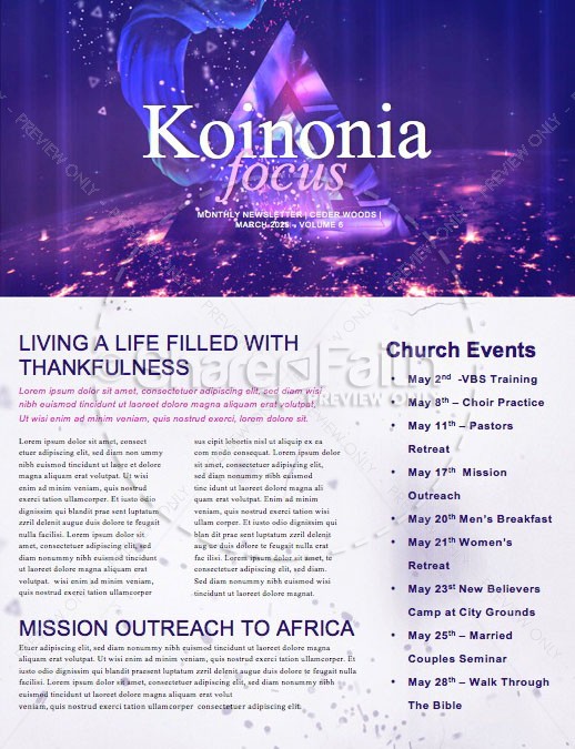 Ascension Day Service Newsletter Thumbnail Showcase