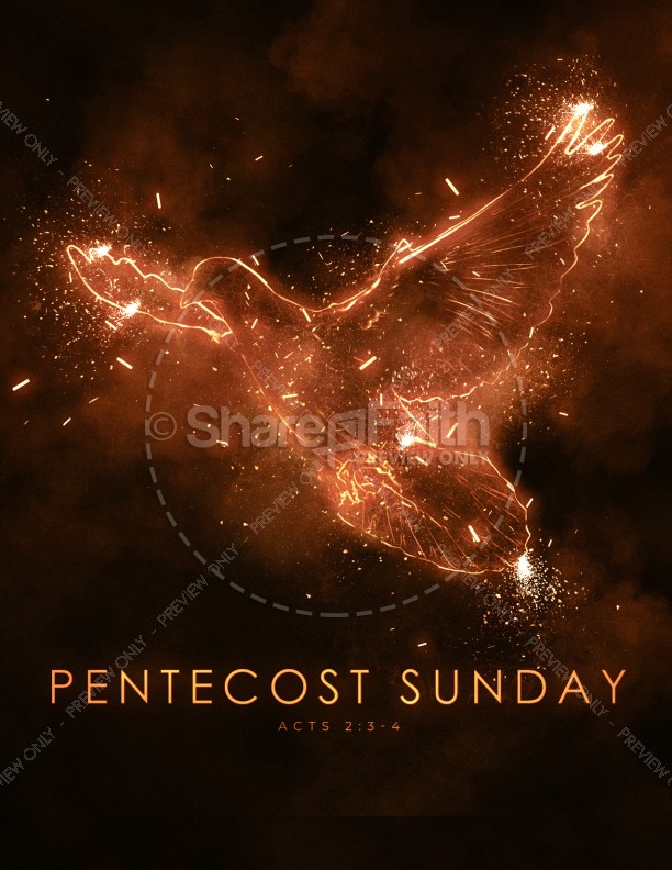 Fire Of The Spirit Pentecost Sunday Flyer Thumbnail Showcase