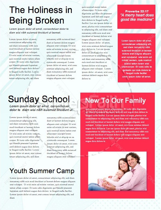 Graduation Sunday Abstract Newsletter Design | page 2